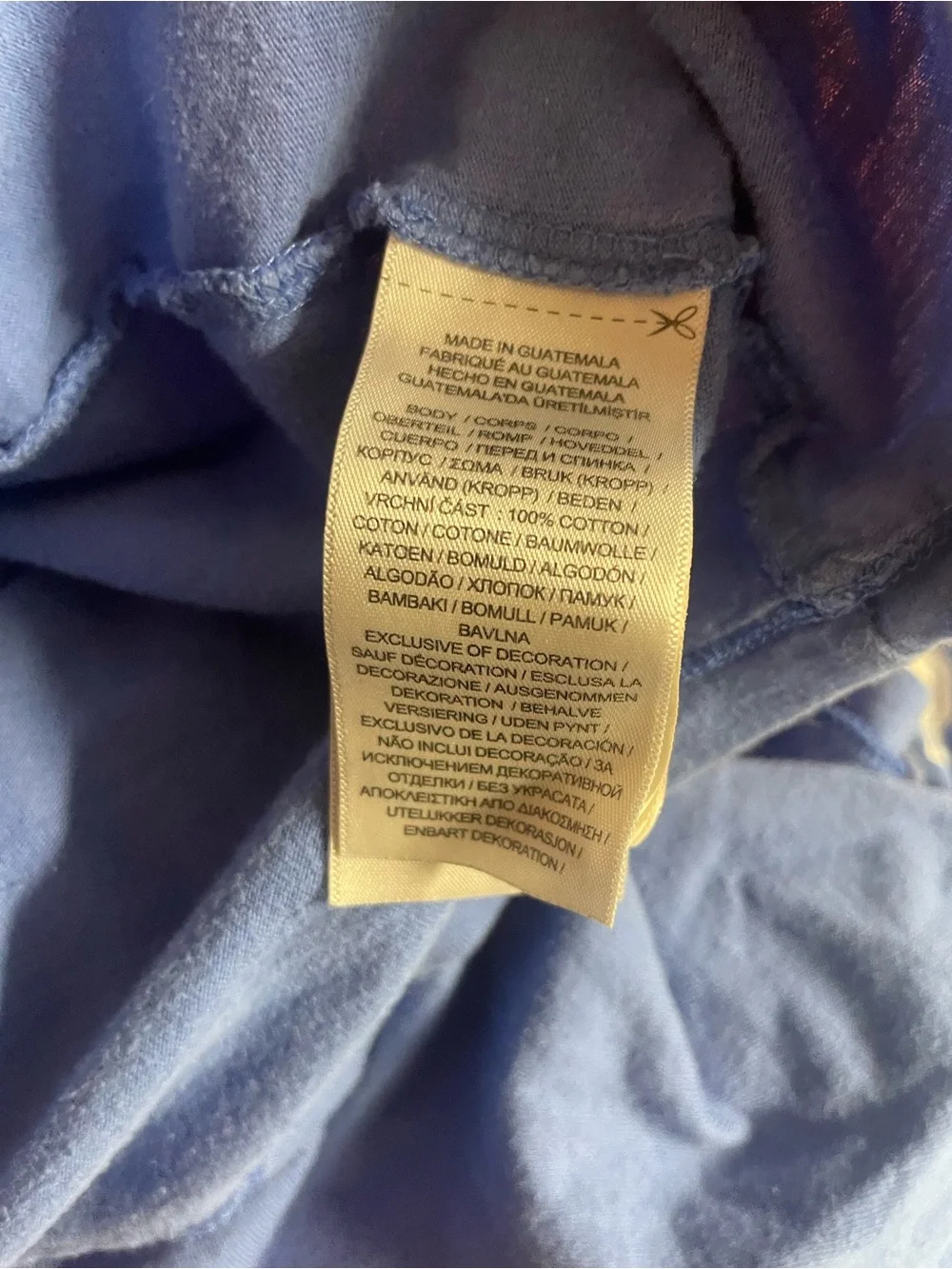 Polo Ralph Lauren logo blue T-shirt collegiate-style graphic top Large pony lo